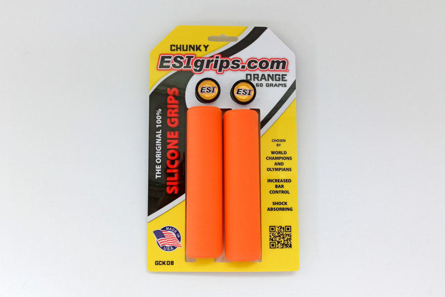 Грипсы ESI grips Chunky, 130 мм, силикон, Orange