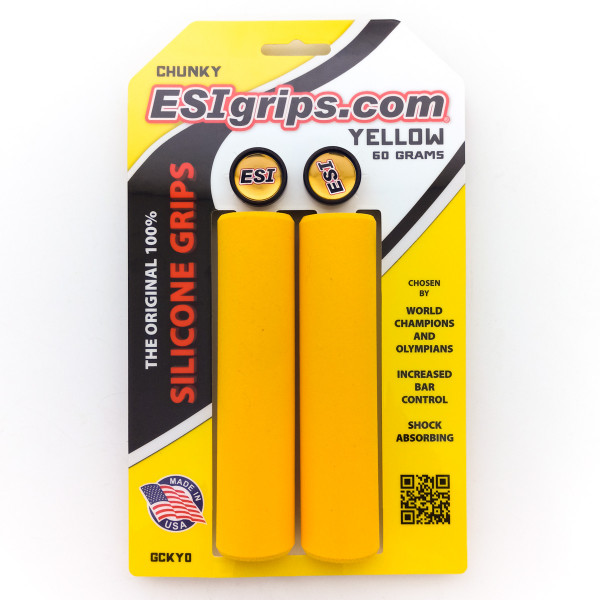 Грипсы ESI grips Chunky, 130 мм, силикон, Yellow