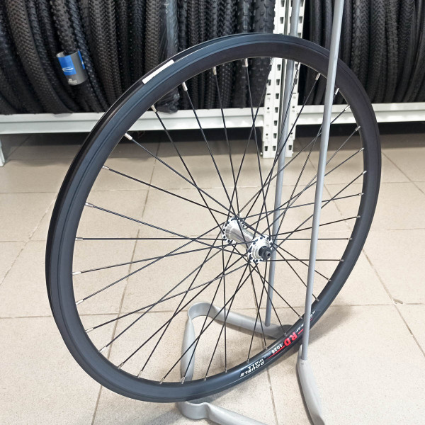 26" колесо переднее 9x100 мм QR, обод. Korabat 1026 Shimano HB-RM40, черный
