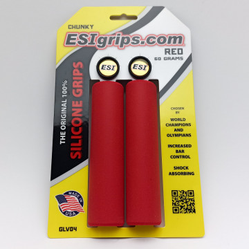 Грипсы ESI grips Chunky, 130 мм, силикон, Red