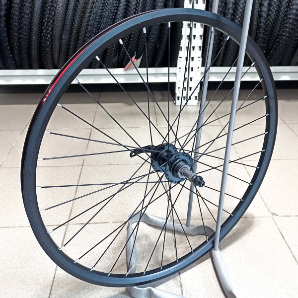 26" колесо заднее 10*135 мм QR, диск., под трещотку Krypton + Krypton, чёрный