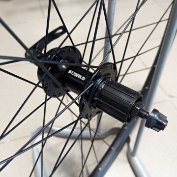 27.5" колесо заднее 10*135 мм QR, диск., под кассету Citron DH-18 + SunRun RH-M01, чёрный