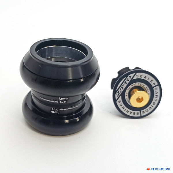 Рулевая колонка безрезьбовая ZTTO EC34, 1 1/8", 34/34 мм, пром., чёрный