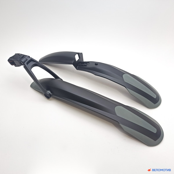 Крылья комплект S-WORDS XH-B218, быстросъем., полипропилен, чёрно-серый